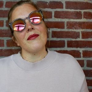 Quay Fleur Gunmetal w/ Iridescent Lens Sunglasses